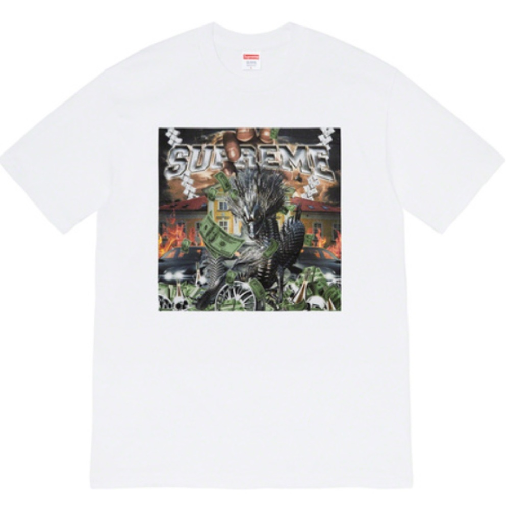 SUPREME DRAGON/DOLLAR BILLS/CARS TEE
